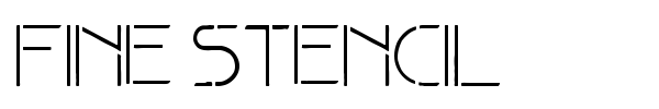 Fine Stencil font preview